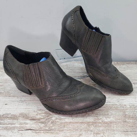 Born W32419 Chattel Western Ankle Bootie 10 - Picture 4 of 8